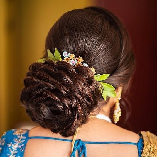 Textured bun classic bridal Hairstyle